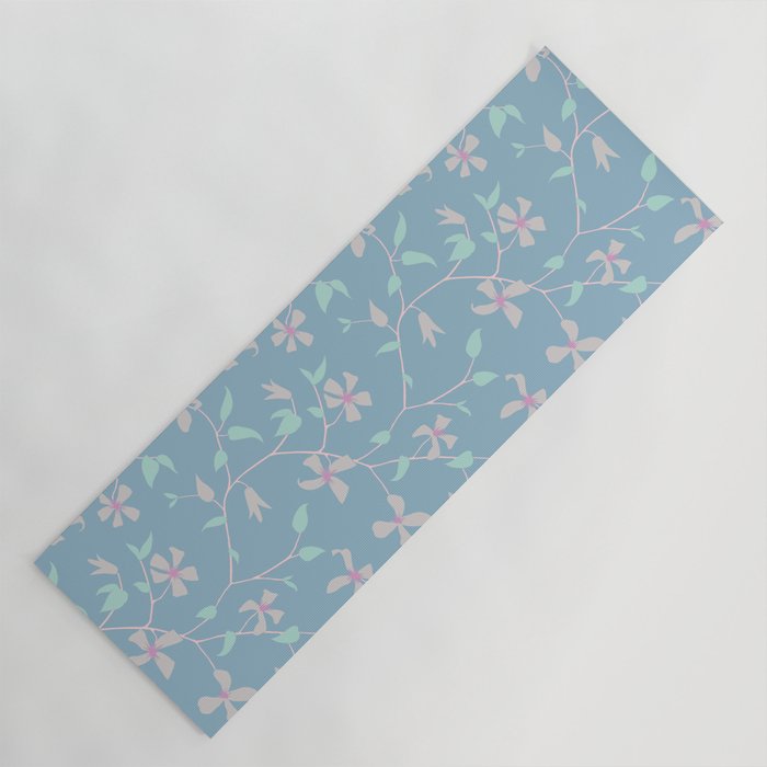 Floral Clematis Vine - Cool Summer Yoga Mat Gallery Image 1