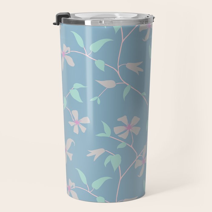 Floral Clematis Vine - Cool Summer Travel Mug Gallery Image 3