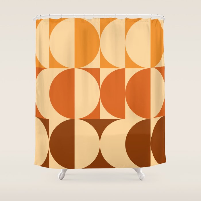 Vintage Geometric 03A Shower Curtain Gallery Image 1