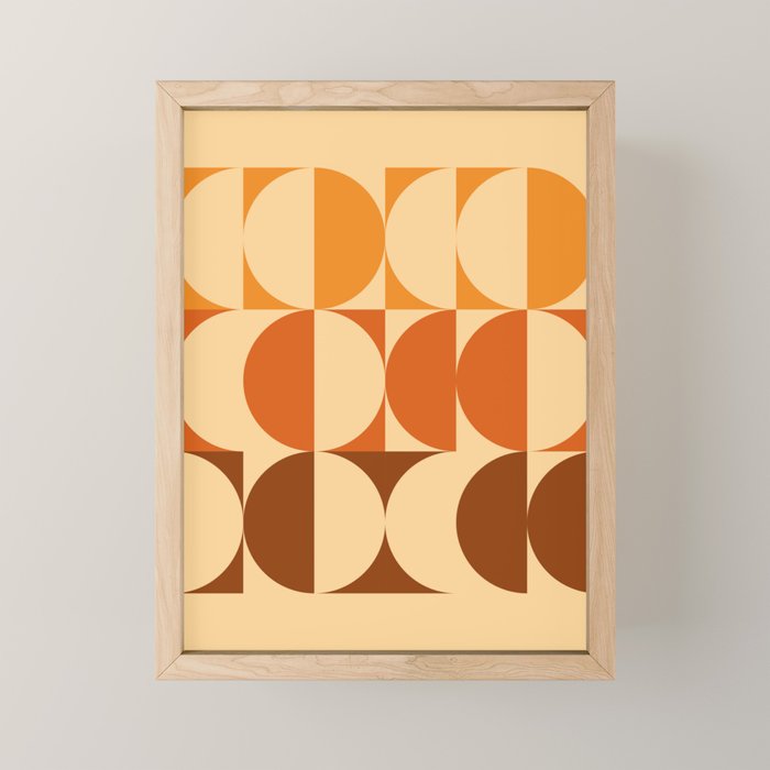 Vintage Geometric 03A Mini Art Print Gallery Image 1