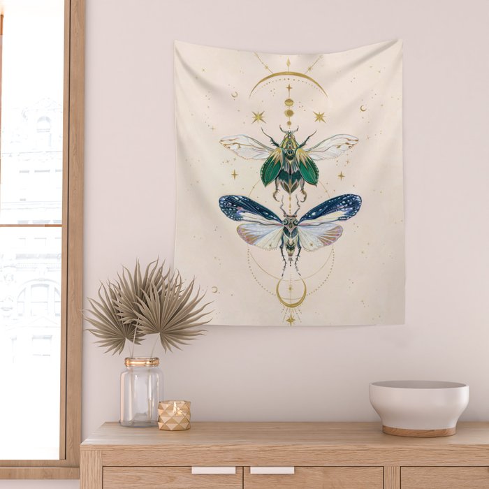 Moon insects Wall Tapestry Gallery Image 2
