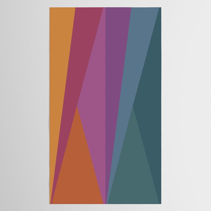 Geometric Triangles X Retro Rainbow Tablecloth Gallery Image 2