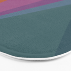 Geometric Triangles X Retro Rainbow Bath Mat Gallery Image 3
