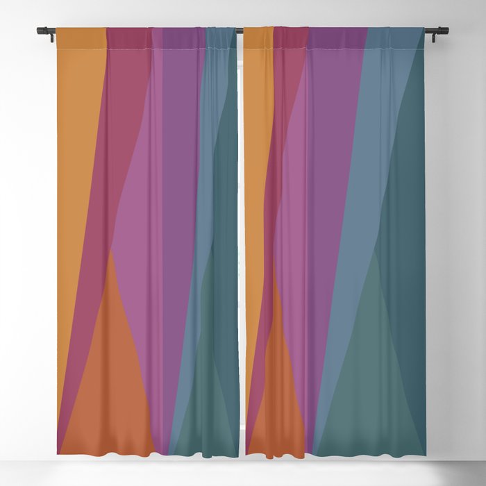 Geometric Triangles X Retro Rainbow Window Curtain Gallery Image 5