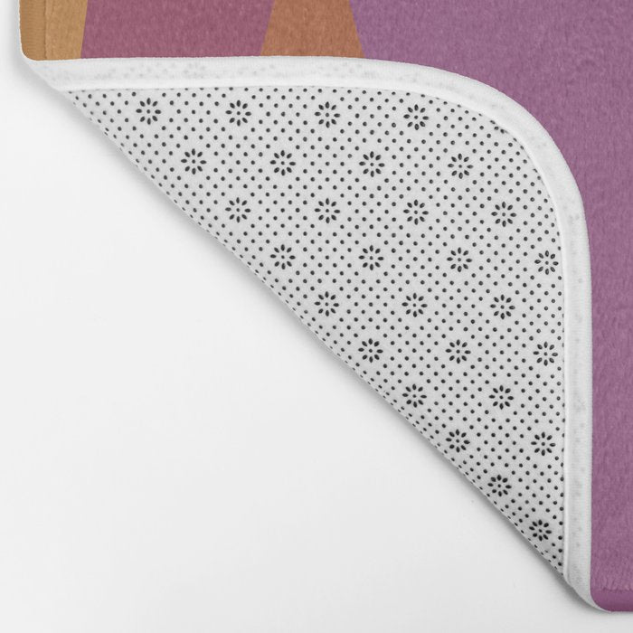 Geometric Triangles X Retro Rainbow Bath Mat Gallery Image 2