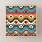 Psychedelic Eye Melt - Teal & Crimson Mini Art Print Gallery Image 1