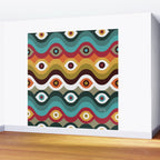 Psychedelic Eye Melt - Teal & Crimson Wall Mural Gallery Image 2