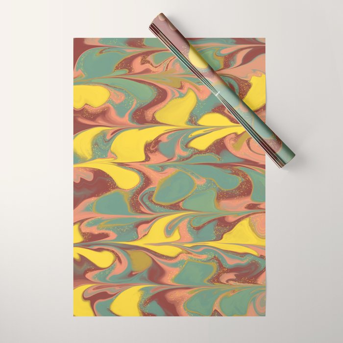 Teal Citrus Pink Getgel Wrapping Paper Gallery Image 1