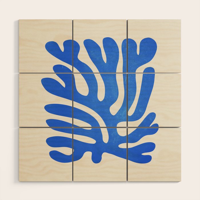 Marseille Blue: Matisse Color Paper Cutouts 03 Wood Wall Art Gallery Image 1