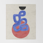 Blue Spiral Eclipse Throw Blanket Gallery Image 2