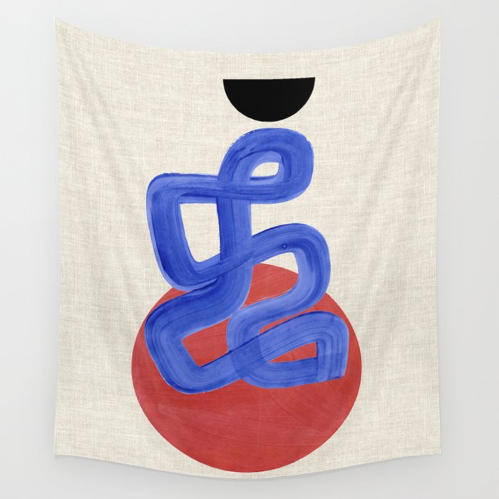 Blue Spiral Eclipse Wall Tapestry Gallery Image 4