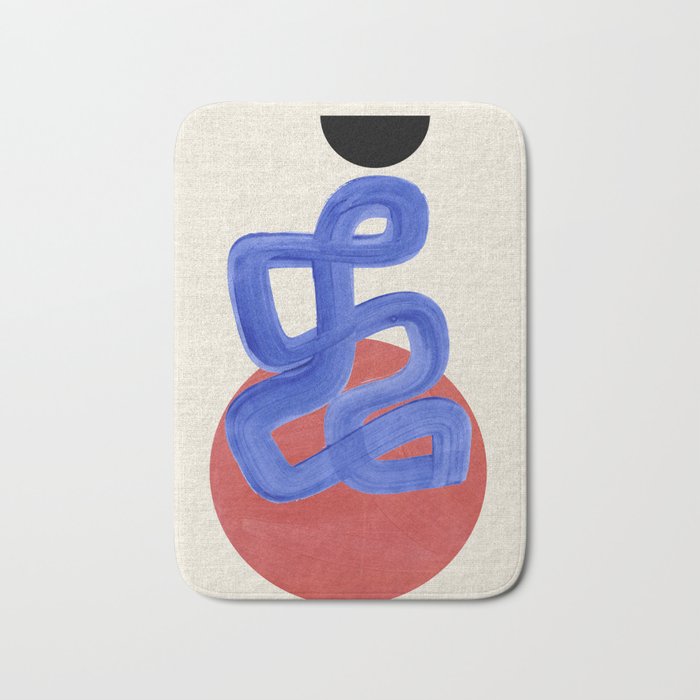 Blue Spiral Eclipse Bath Mat Gallery Image 1