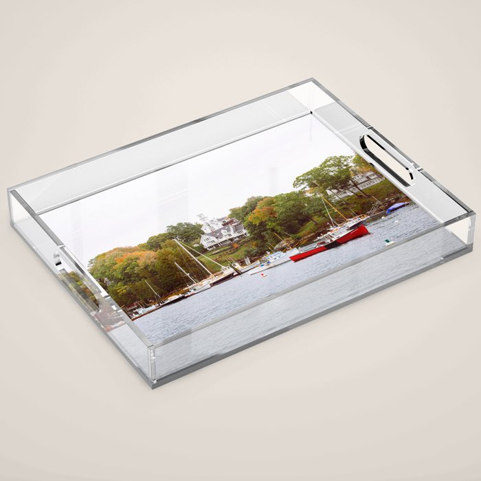 Rockport Harbor Maine Acrylic Tray Gallery Image 1