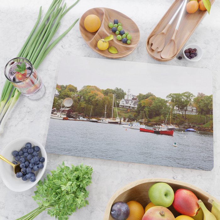 Rockport Harbor Maine Cutting Board Gallery Image 2