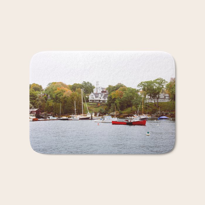 Rockport Harbor Maine Bath Mat Gallery Image 1