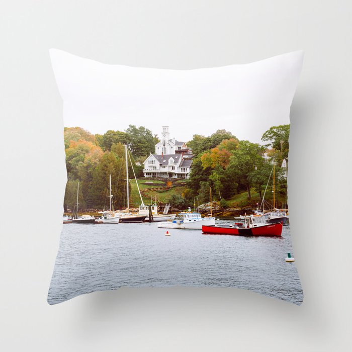 Rockport Harbor Maine Throw Pillow Gallery Image 6