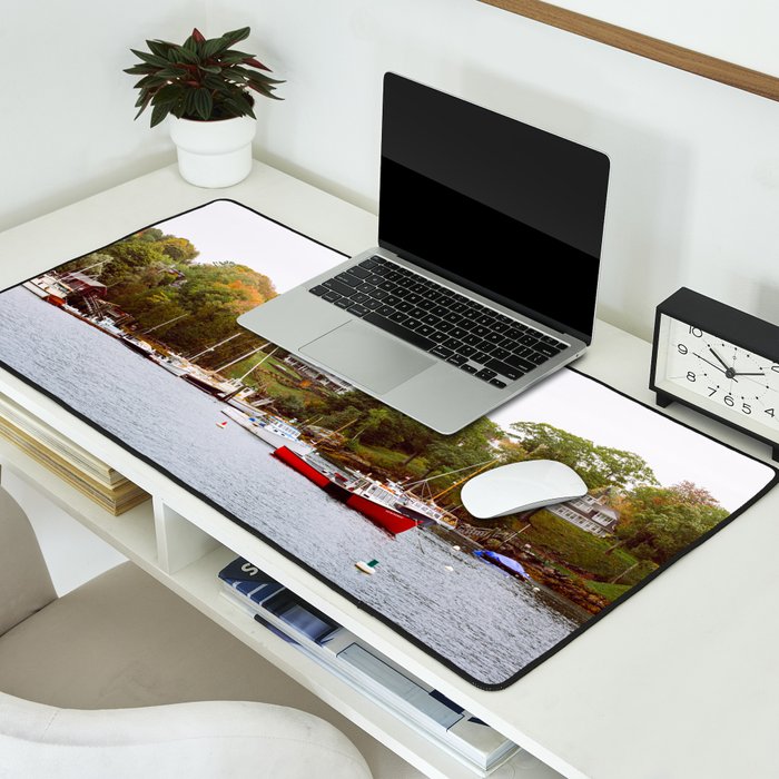 Rockport Harbor Maine Desk Mat Gallery Image 2