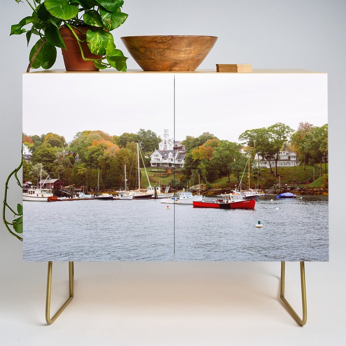 Rockport Harbor Maine Credenza Gallery Image 1