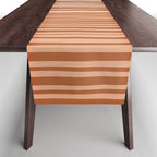 Natural Stripes Modern Minimalist Colour Block Pattern Boho Rust Clay Salmon Putty Table Runner Gallery Image 1