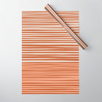 Natural Stripes Modern Minimalist Colour Block Pattern Boho Rust Clay Salmon Putty Wrapping Paper Gallery Image 1