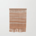 Natural Stripes Modern Minimalist Colour Block Pattern Boho Rust Clay Salmon Putty Wall Hanging Gallery Image 1
