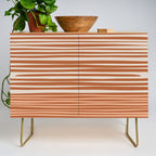 Natural Stripes Modern Minimalist Colour Block Pattern Boho Rust Clay Salmon Putty Credenza Gallery Image 1