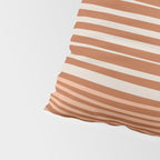 Natural Stripes Modern Minimalist Colour Block Pattern Boho Rust Clay Salmon Putty Pillow Sham Gallery Image 4