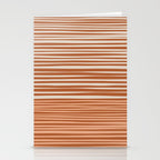 Natural Stripes Modern Minimalist Colour Block Pattern Boho Rust Clay Salmon Putty Stationery Card Gallery Image 2