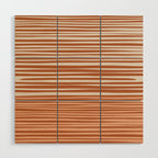 Natural Stripes Modern Minimalist Colour Block Pattern Boho Rust Clay Salmon Putty Wood Wall Art Gallery Image 1