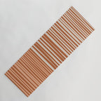 Natural Stripes Modern Minimalist Colour Block Pattern Boho Rust Clay Salmon Putty Yoga Mat Gallery Image 1