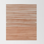 Natural Stripes Modern Minimalist Colour Block Pattern Boho Rust Clay Salmon Putty Throw Blanket Gallery Image 2