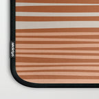Natural Stripes Modern Minimalist Colour Block Pattern Boho Rust Clay Salmon Putty Laptop Sleeve Gallery Image 3