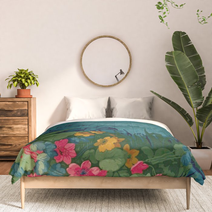 Antique Botanical Garden 1860 Comforter Gallery Image 3