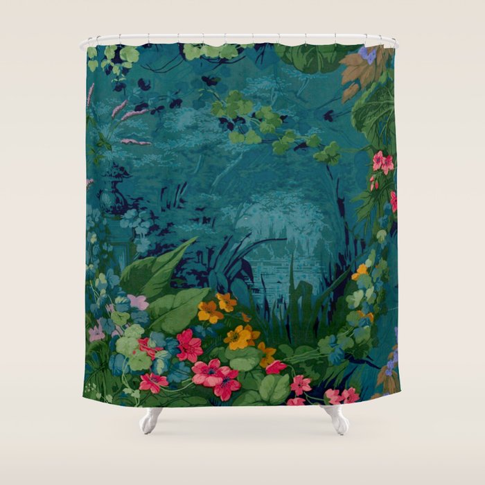 Antique Botanical Garden 1860 Shower Curtain Gallery Image 1