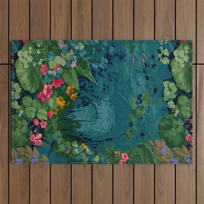 Antique Botanical Garden 1860 Outdoor Rug Gallery Image 1