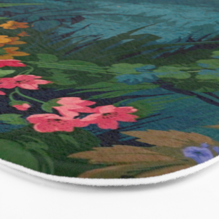 Antique Botanical Garden 1860 Bath Mat Gallery Image 3