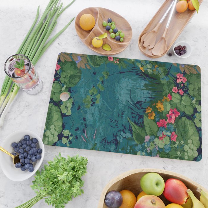 Antique Botanical Garden 1860 Cutting Board Gallery Image 2
