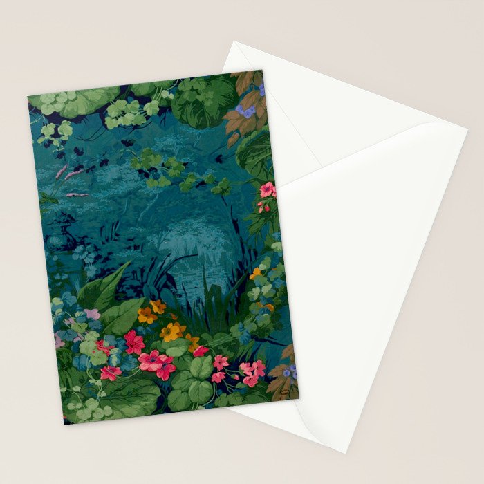 Antique Botanical Garden 1860 Stationery Card Gallery Image 2