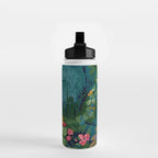 Antique Botanical Garden 1860 Water Bottle Gallery Image 2
