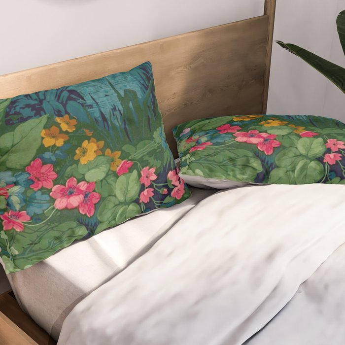 Antique Botanical Garden 1860 Pillow Sham Gallery Image 2
