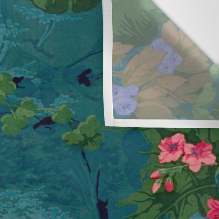 Antique Botanical Garden 1860 Wall Tapestry Gallery Image 3