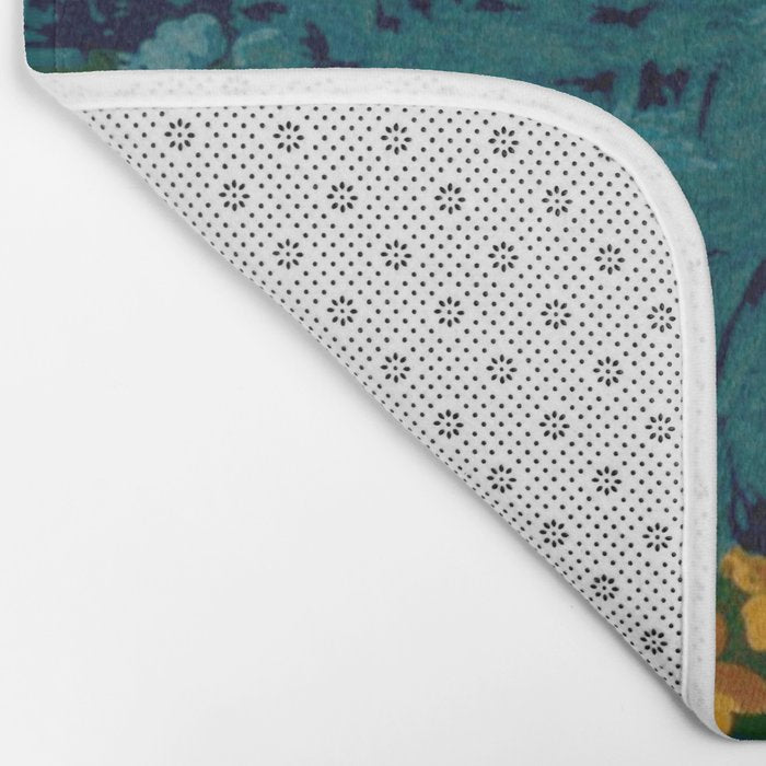 Antique Botanical Garden 1860 Bath Mat Gallery Image 2