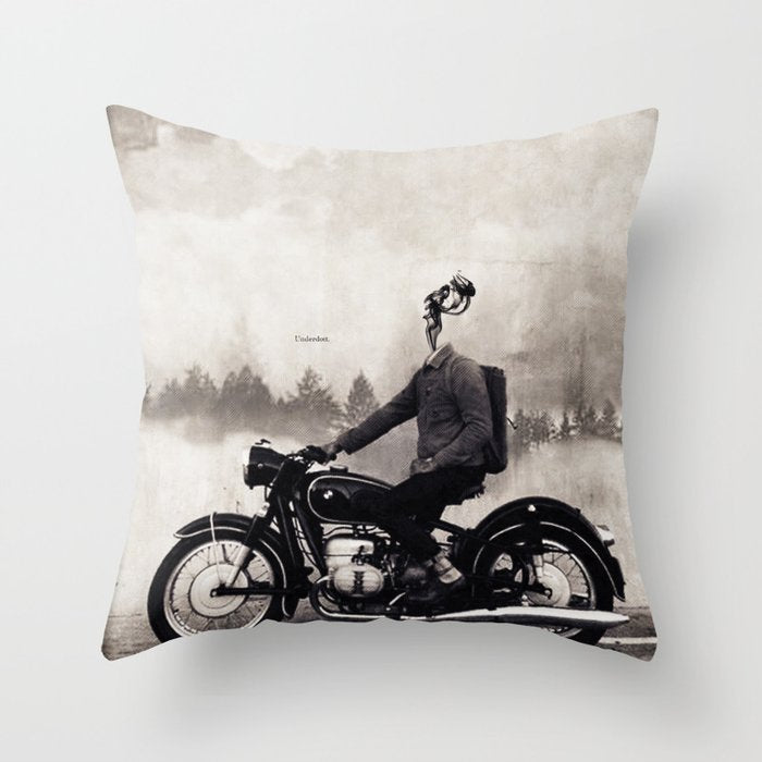 Vintage cafe racer Throw Pillow Gallery Image 6