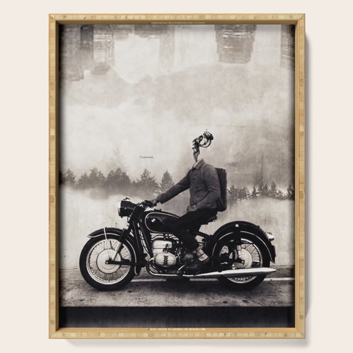 Vintage cafe racer Serving Tray Gallery Image 1
