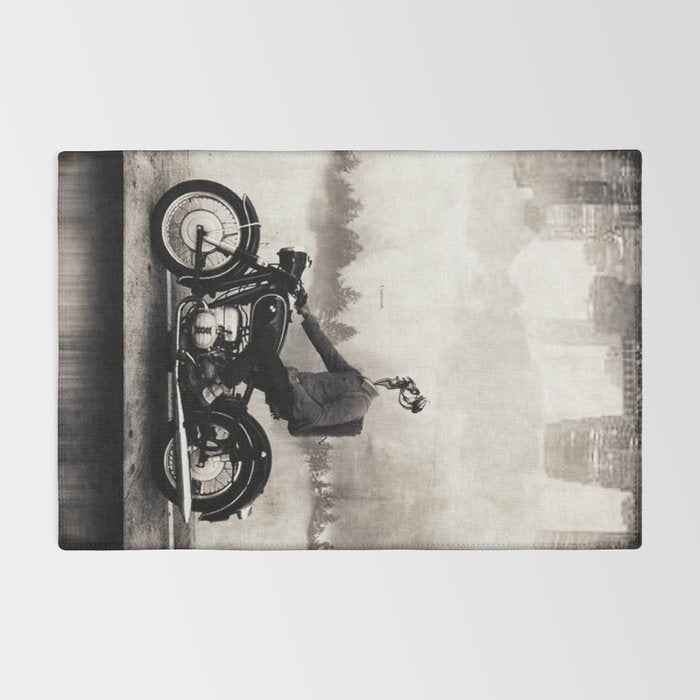 Vintage cafe racer Rug Gallery Image 2