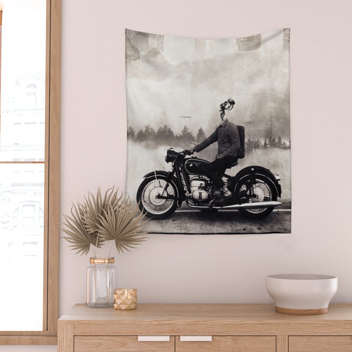 Vintage cafe racer Wall Tapestry Gallery Image 2