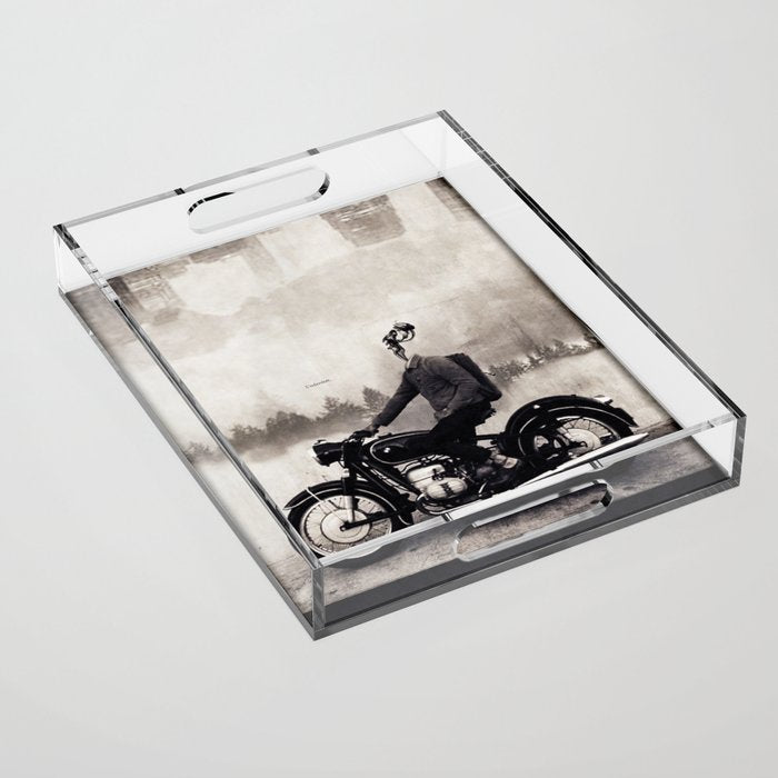 Vintage cafe racer Acrylic Tray Gallery Image 1