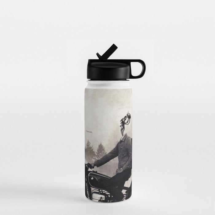 Vintage cafe racer Water Bottle Gallery Image 1