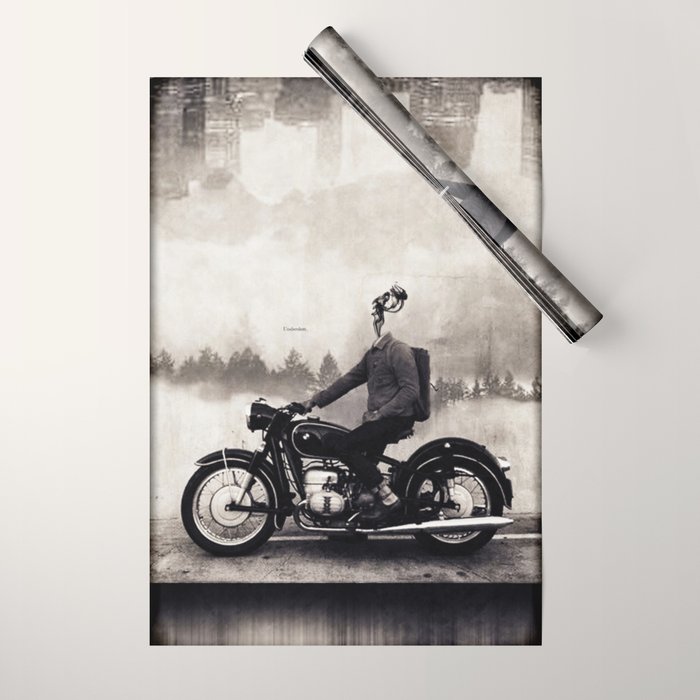 Vintage cafe racer Wrapping Paper Gallery Image 1