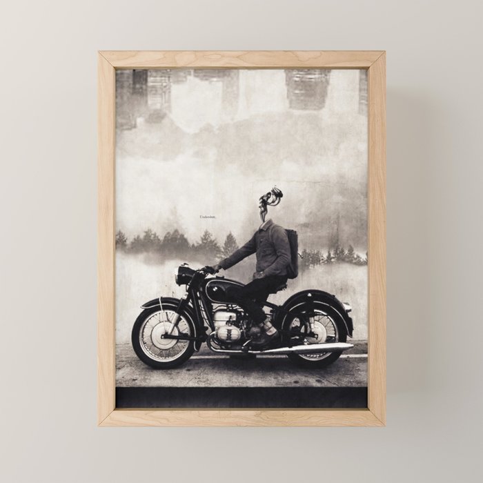 Vintage cafe racer Mini Art Print Gallery Image 1